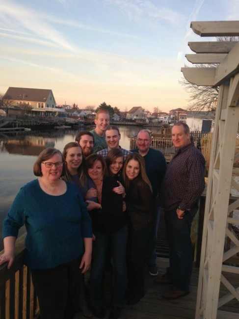 With Matt's Aunts, Uncles and Cousins at the shore.
