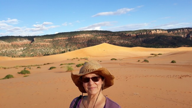 Amy's Mom on a trip to the desert!
