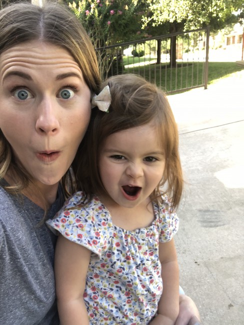 Silly faces with my silliest niece. 