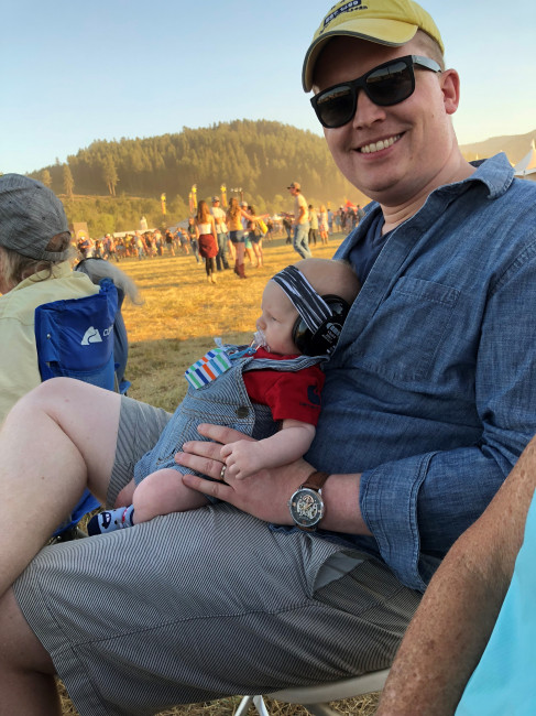 We took Finn to a country music festival when he was a few months old.  He loved Eric Church and Cam the most.  