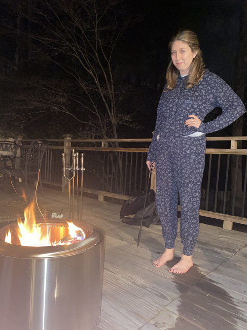 Trying out the new fire pit!