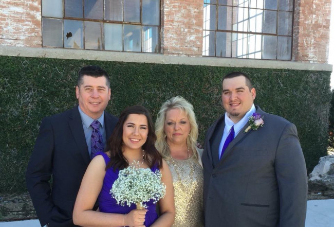 Hunter's family at our wedding