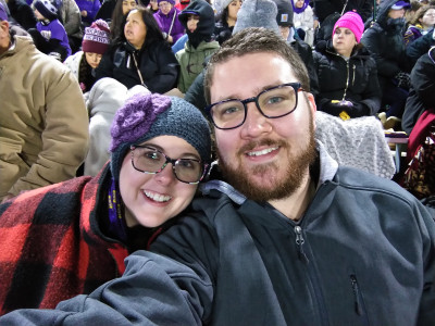 At Laurice's university football game. At Laurice's university football game.