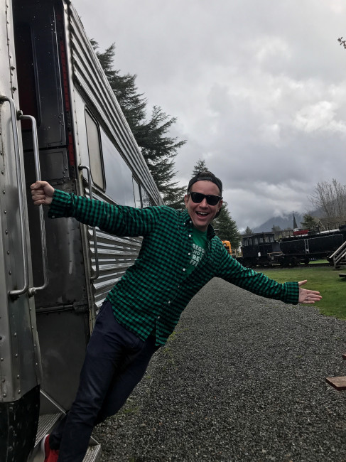 Hopping a train in Washington state.