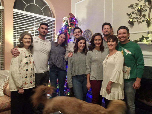 Christmas with Erica's family (Boomer refused to pose).