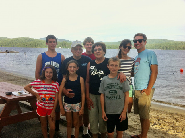 At the lake in New York with John's grandparents, brother and cousins - a summertime tradition.