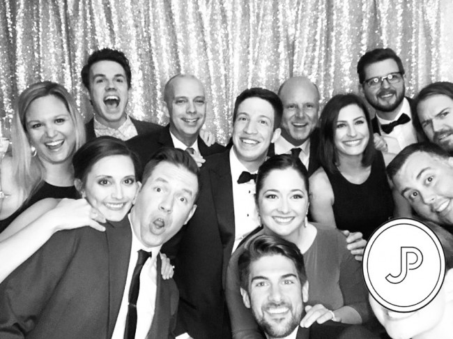 We've gotten really good at squeezing as many friends into the photo booth as we can!
