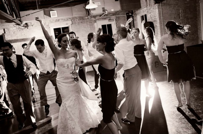 We're always the first people on the dance floor at any party, including our wedding.