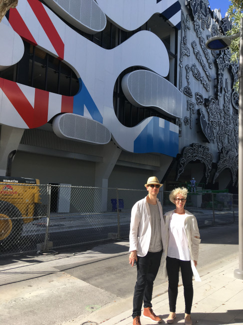 Enjoying the art and architecture in the design district, Miami