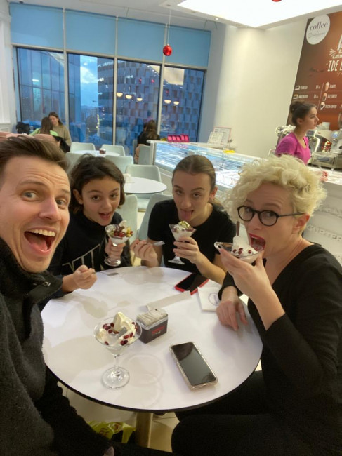 There's always time for ice cream with our nieces!