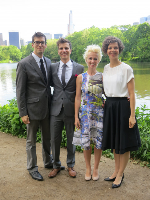 With Stephen's brother and his wife at our wedding in Central Park, NYC.