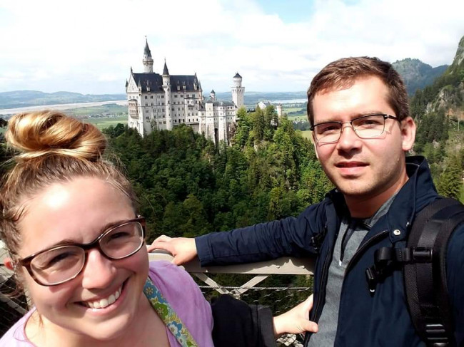 Here we are in front of the Neuschwanstein Castle, in Germany
