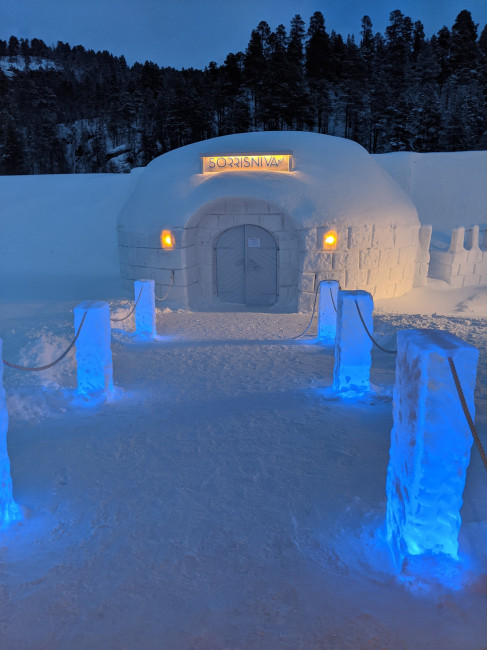 Here is a picture of the Ice Hotel that Monica and Jake stayed one night in, in the Arctic Circle in Norway!