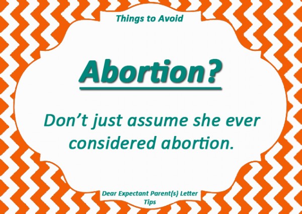 Avoid Mentioning Abortion: 