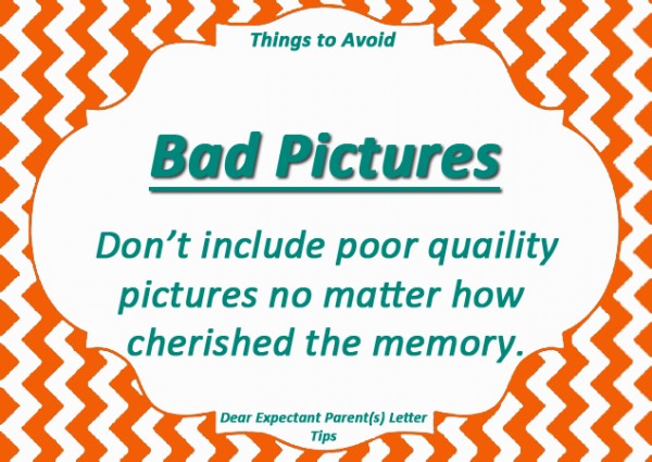 Avoid Bad Pictures: 