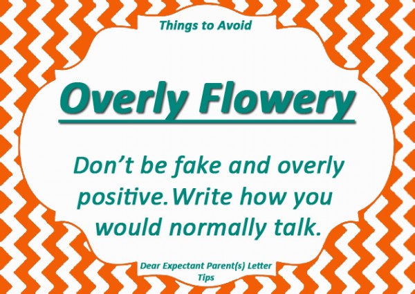 Avoid Overly Flowery:
