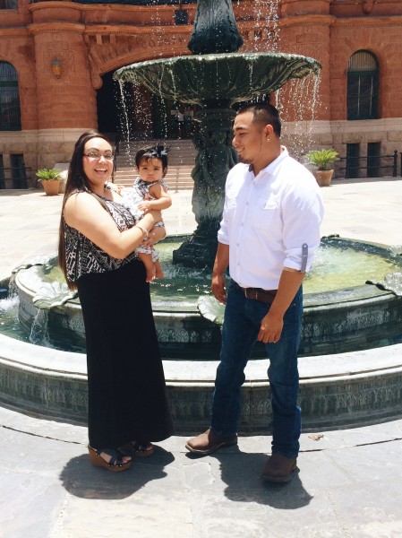 Here it is again... the looks of joy and pride.  This was shortly after we had finalized our daughter's adoption and we stood in front of the Bexar County Courthouse in San Antonio and all took photos holding the little girl we love. 