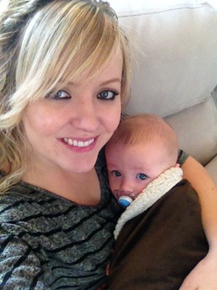 Kirsti with her baby boy