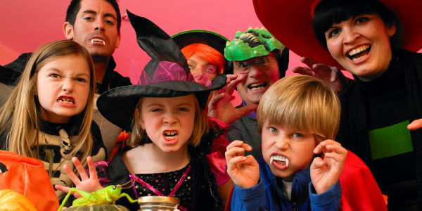 Dress up in Halloween Costumes for a party!