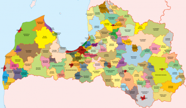 Map of Latvia
