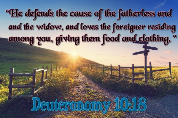 Deuteronomy 10:18 