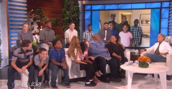 Ellen Surprises the Amazing Sanders Family After Adopting Six Kids from Foster Care