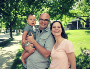 Jackson 1 yrs old with his parents