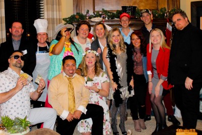 We love themed parties! This is a New Years Eve mystery party we had at our home.