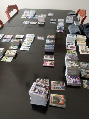Clay loves baseball. This is part of his baseball card collection.