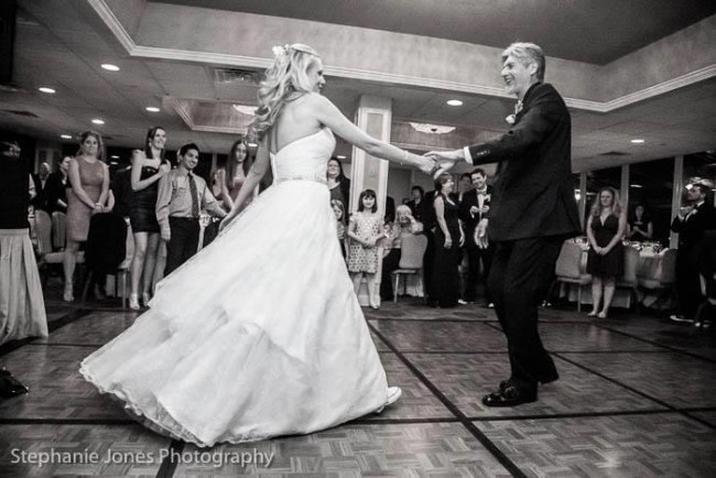 Amy and her dad did a choreographed father daughter dance to 