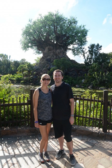 Posing front of the Tree of Life at Animal Kingdom Park