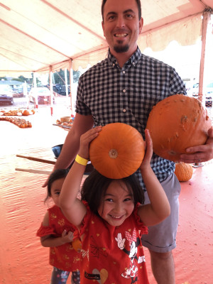 My nieces adore him! Darrell loves baking cookies with our nieces, getting pumpkins for jack o’ lanterns and just hanging out.