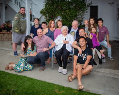 Every year we go to the beach with Darrell's family at his 90 year old Grandm's house. Everyone comes its like a little family reunion. 