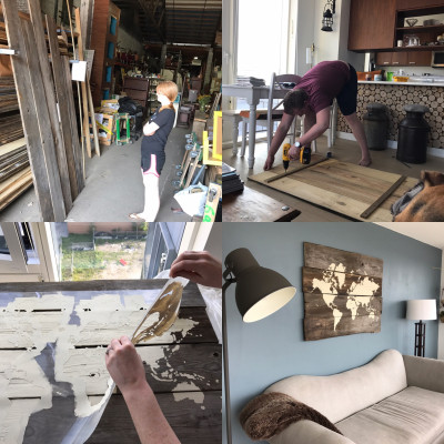 We love woodworking.  Our home is full of things we have made together.  It is fun to take something old and to turn it into something fun and new.  