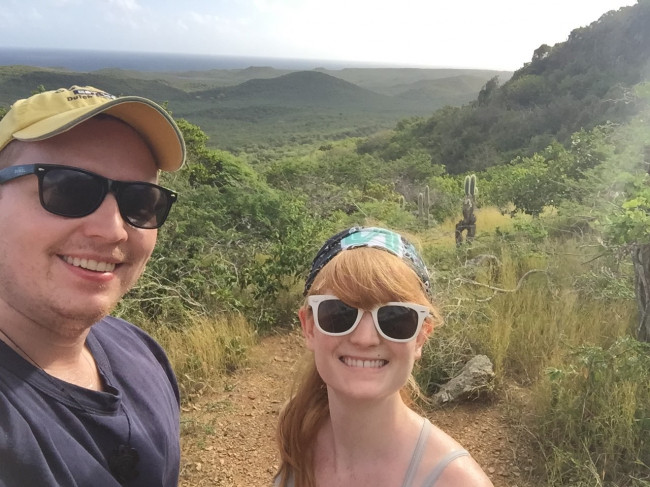Hiking in Curacao.