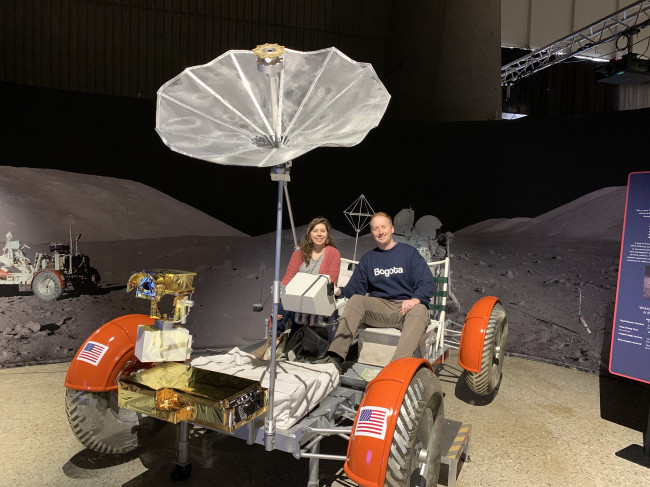 Us on a replica lunar rover!