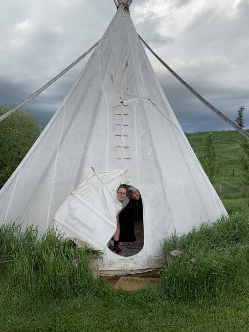 We stayed the night in a Teepee in Montana