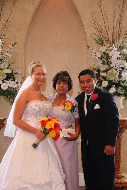 Our wedding day with Ozzie's mom