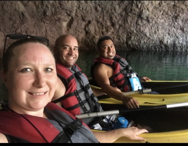 Kayaking outside of Las Vegas on the Colorado River, Emerald Cove