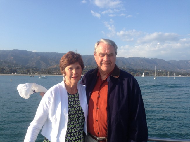 Clay's parents are enjoying sunny, California weather.
