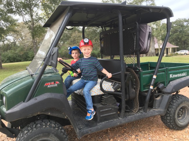 Clay's nephews having fun at the ranch.