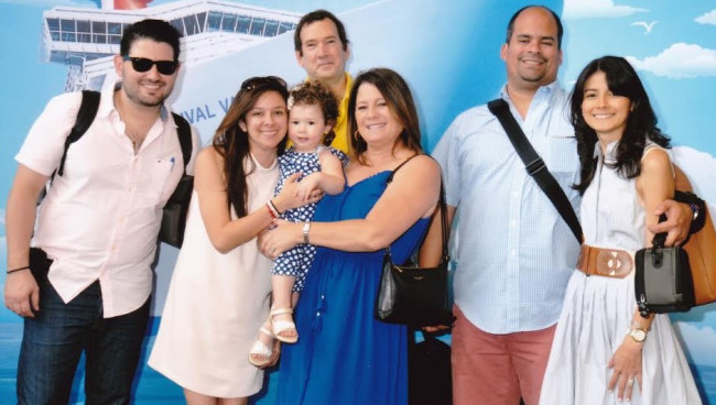 Every year we go on vacation together, this was during a cruise ship around the caribbean. 