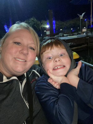 Tracy and Tanner tag along together everywhere - school, shopping, movies, swimming, and roller coasters!