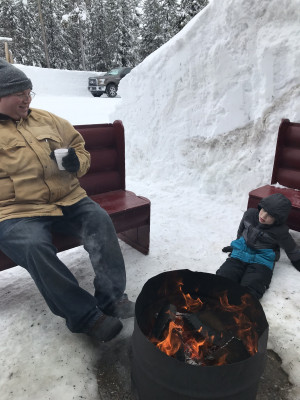 It gets cold in Idaho, but we find ways to have fun outdoors.  A firepit, hot chocolate, and hay rides!