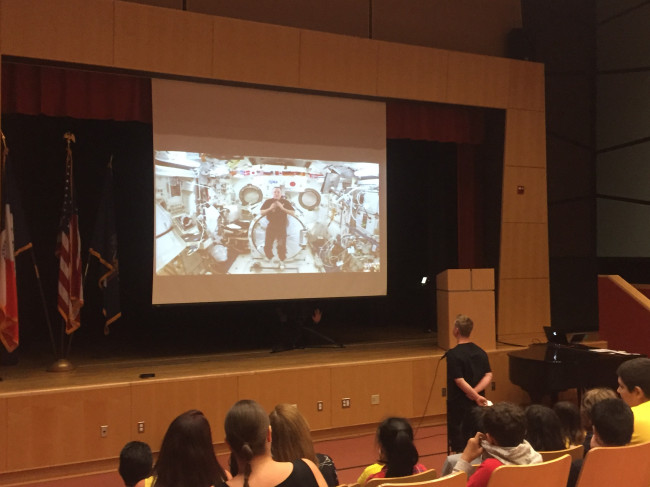 It's no wonder that a few years later Manny is speaking to a NASA astronaut who is on board the International Space Station.  Jorge and I helped to bring this opportunity to his school.