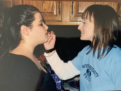Learning how to apply makeup and have a fancy hairdo for parties was so important in those teenage years.  I spent time teaching these skills as every gal should know how to look and feel her best.