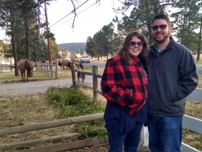 Chillin' with the Elk in our favorite mountain town, Ruidoso, New Mexico. We escape multiple times a year to the mountains. 