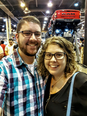 Date night at a car show.