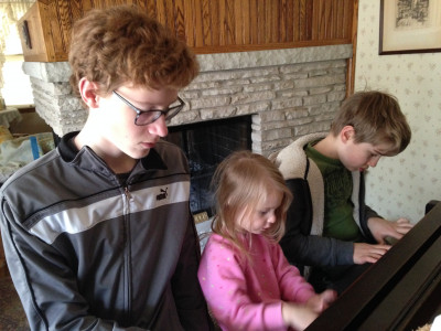 Playing Piano With Cousins