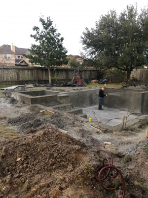 We started the year with building a pool in our backyard. 